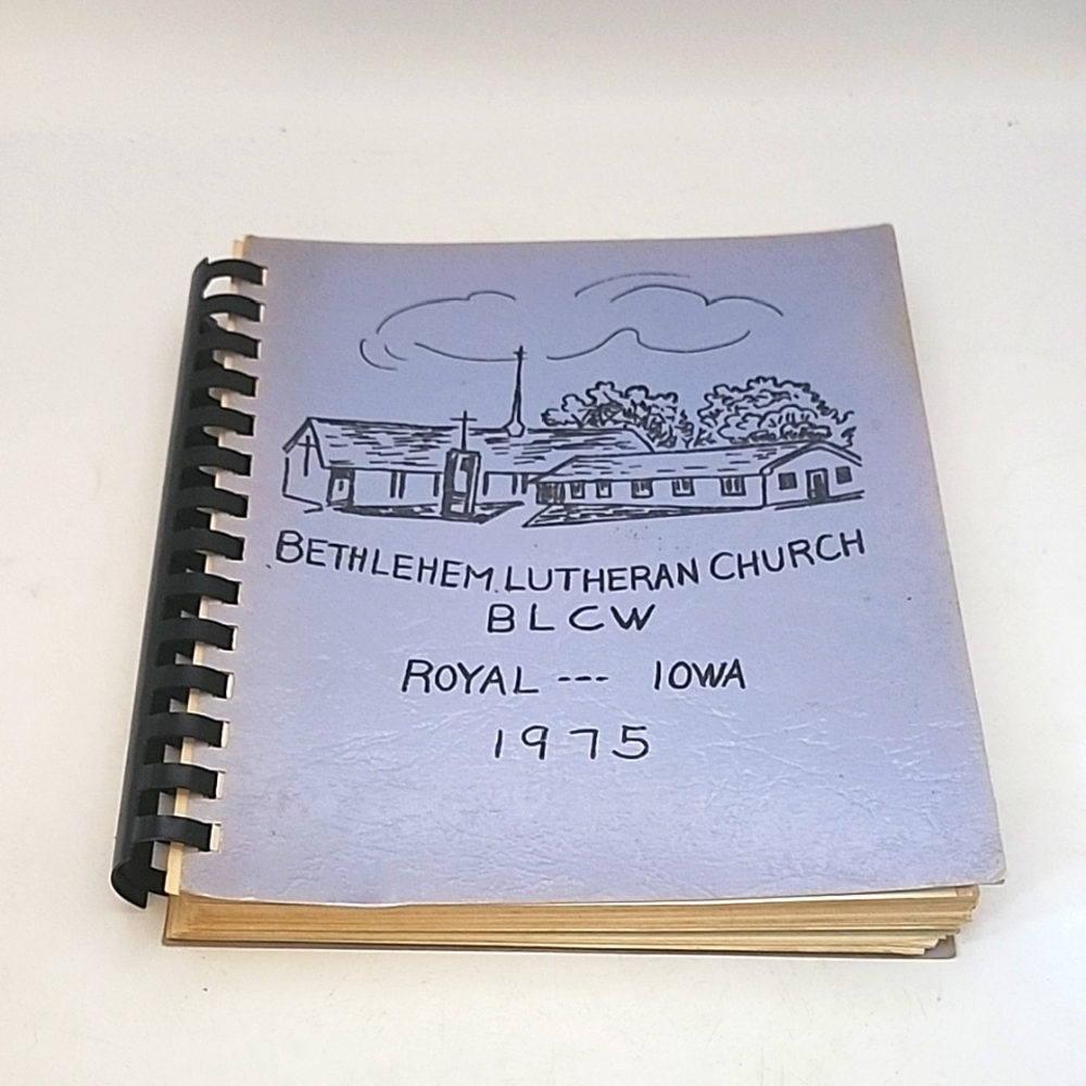 Vintage 1975 Church Cookbook Royal, Iowa
